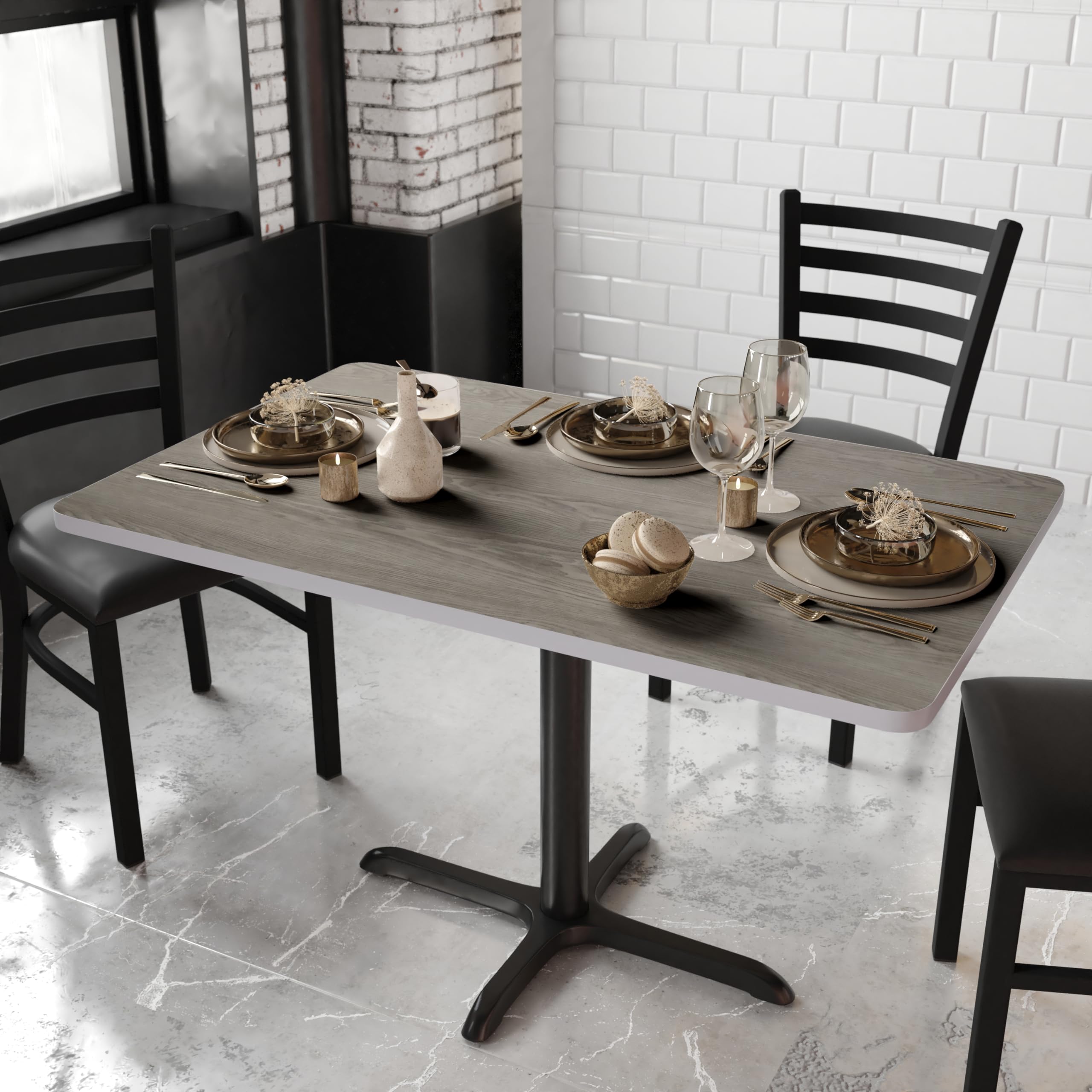 Flash Furniture Glenbrook 30' X 48' Rectangular Table Top With White Or Gray Reversible Laminate Top (Pack Of 1)
