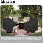 Anartcle Outdoor Swivel Lounge Chair Cover 2 Pack,Waterproof Heavy Duty Lawn Patio Chair Covers,Patio Swivel Chair Covers For Ou