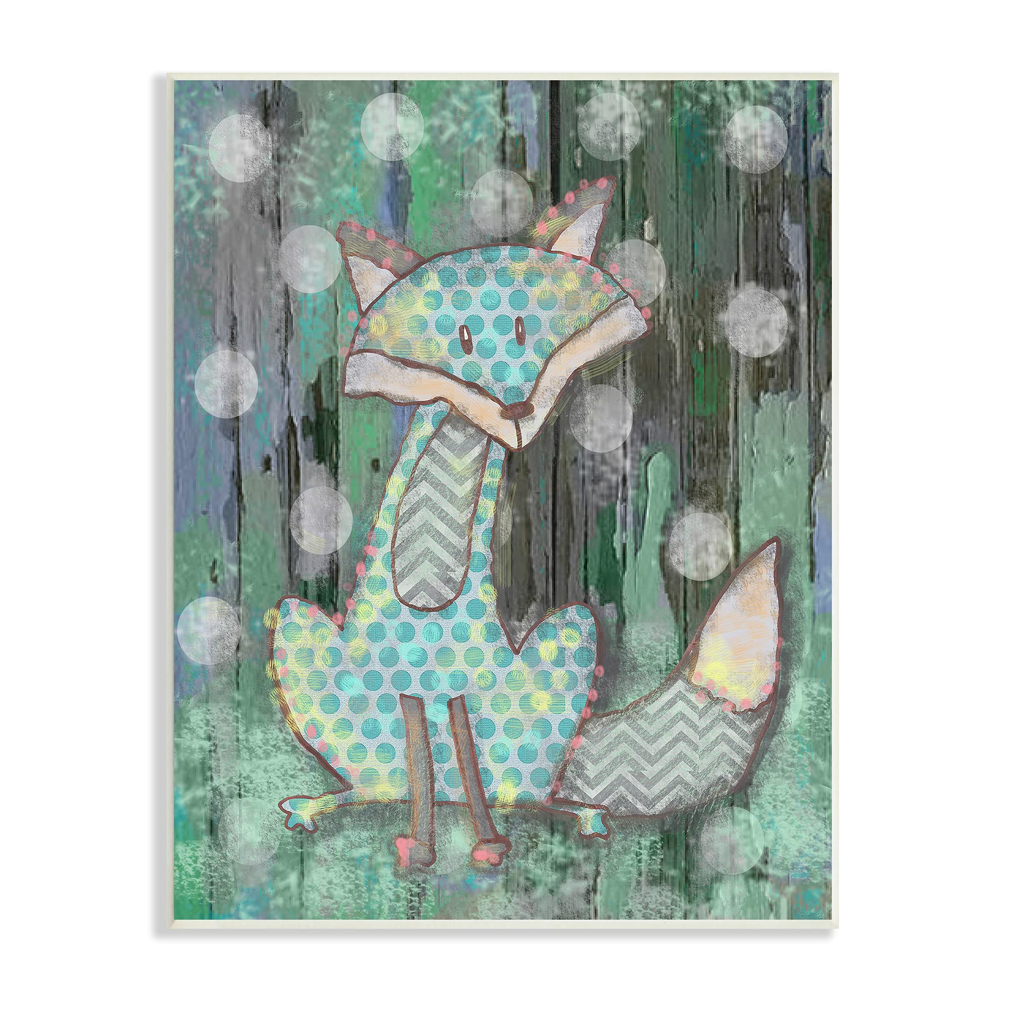 Stupell Home D  cor Distressed Woodland Fox Canvas Wall Art, 10 x 15, Multi-Color