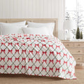 Martha Stewart - Blanket, Incredibly Soft Throw Blanket for Couch or Bed, Printed Plush & Oversized Bedding (Emmas Bow White, 60