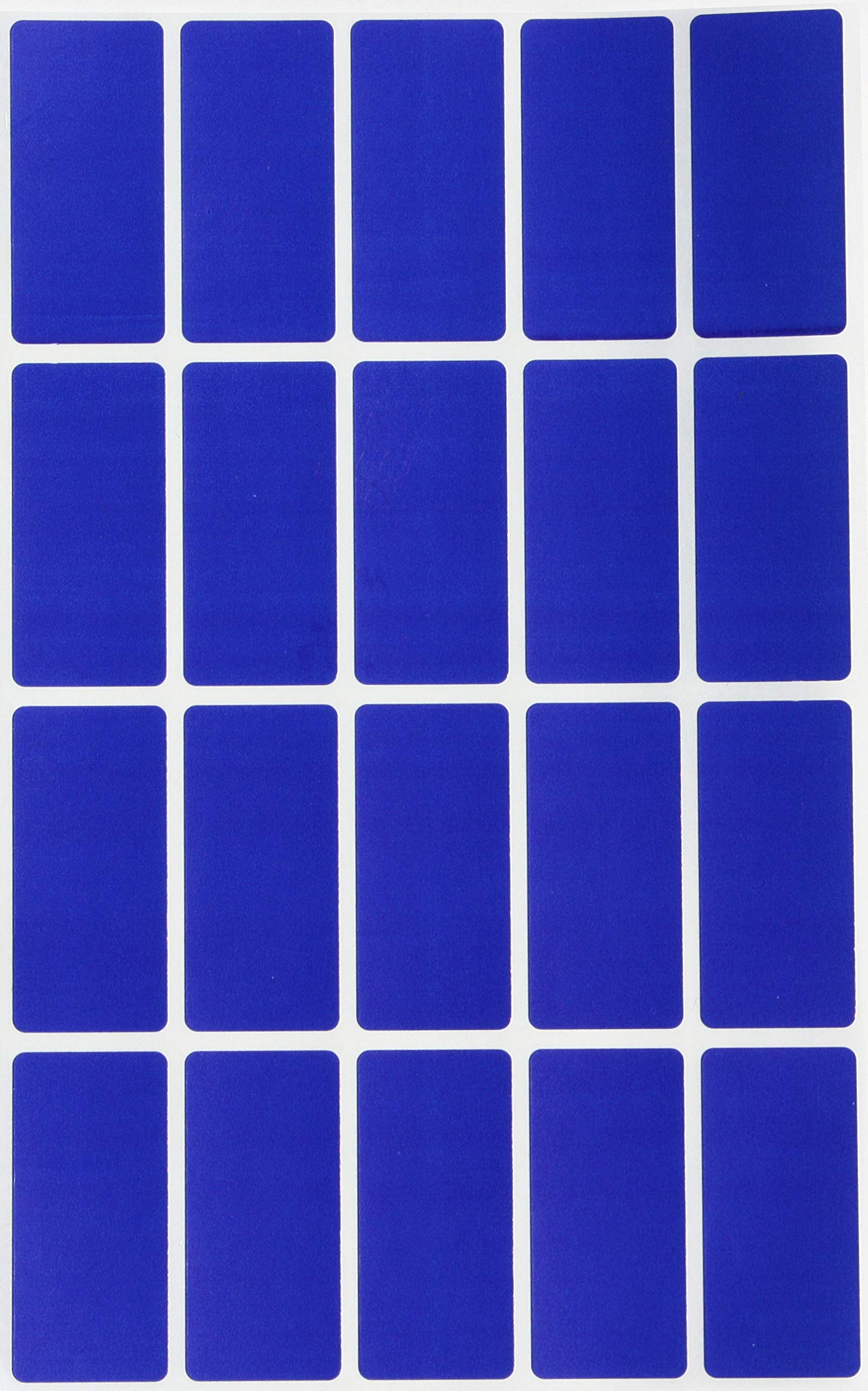 Royal Green Blue Colored File Stickers 1.57 Inch X 0.75 Inch - Color Code Labels Rectangular (40Mm X 19Mm) 300 Pack