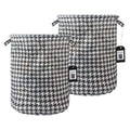 Ymemok 2Pcs Foldable Laundry Basket with Handles for College, Dorm, Family, Grey