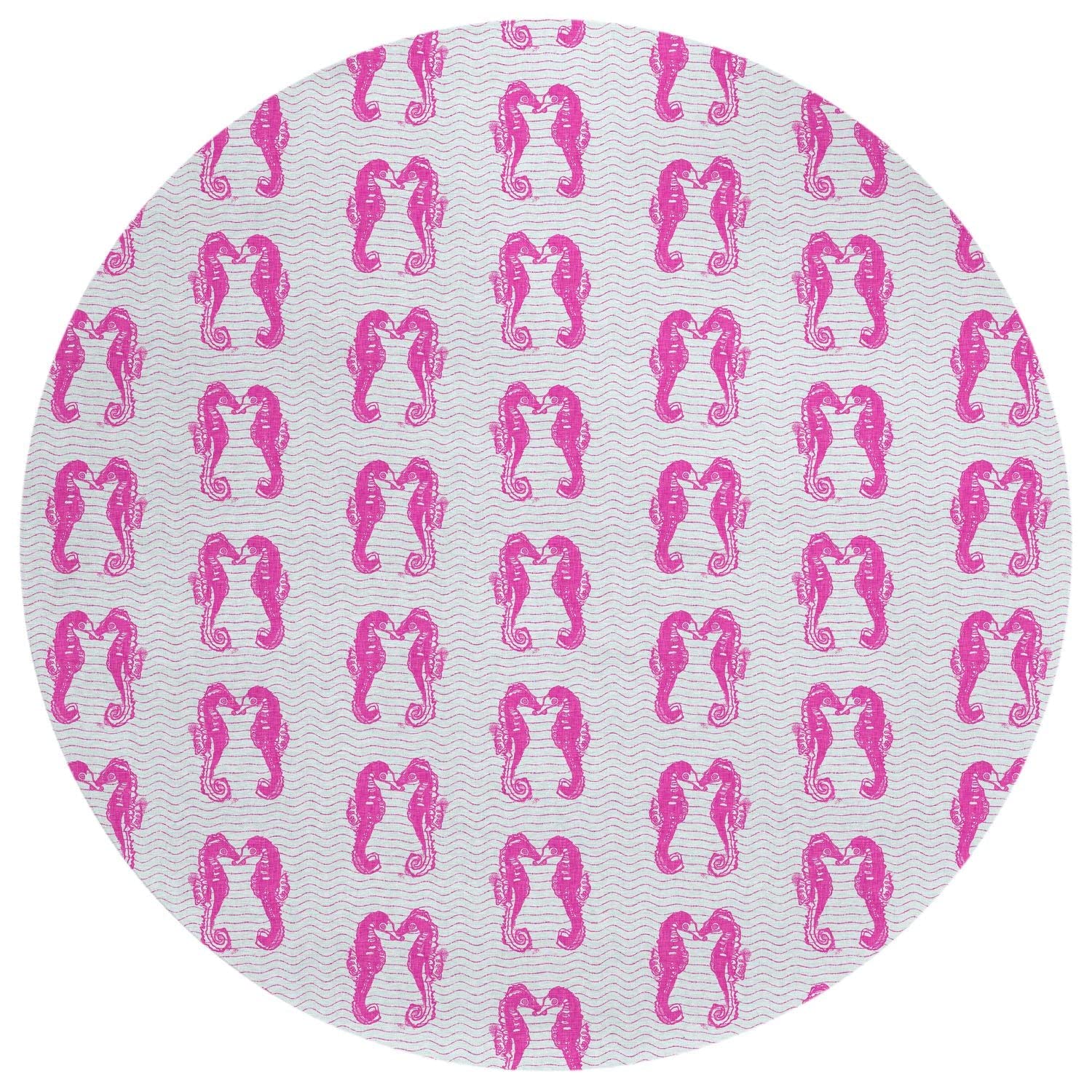 Seabreeze Sz15 Pink Coastal Rug Round 8' X 8'