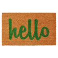 Calloway Mills 100381729Ngs Script Hello Doormat, 17' X 29', Natural/Green