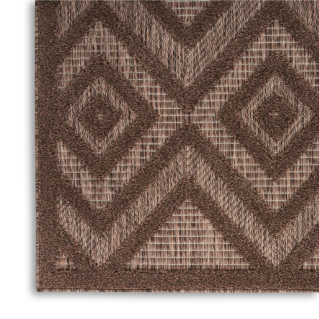 Nourison Versatile Modern Indoor/Outdoor Brown 9' X 12' Area Rug, Easy Cleaning, Non Shedding, Bed Room, Living Room, Dining Room, Backyard, Deck, Patio (9X12)