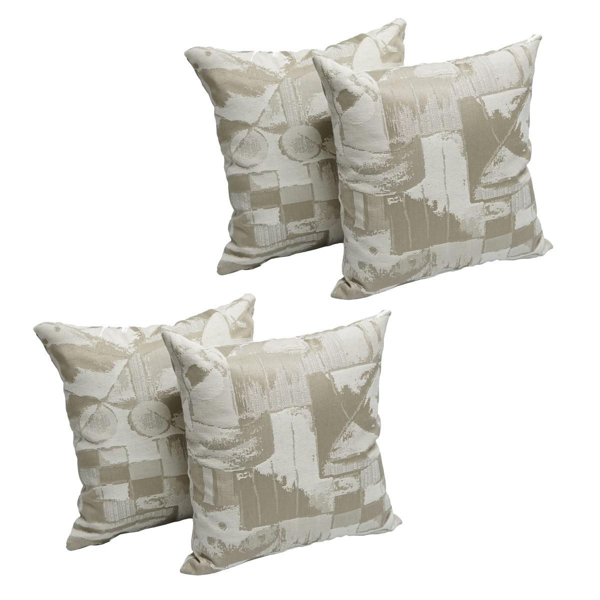 Blazing Needles Jacquard Throw Pillow, 17", Getty Globe 4 Count