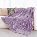 Fleece Blanket Plush Purple Soft Blanket Queen Size Throw Blankets For Bed Warm