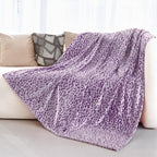 Fleece Blanket Plush Purple Soft Blanket Queen Size Throw Blankets For Bed Warm