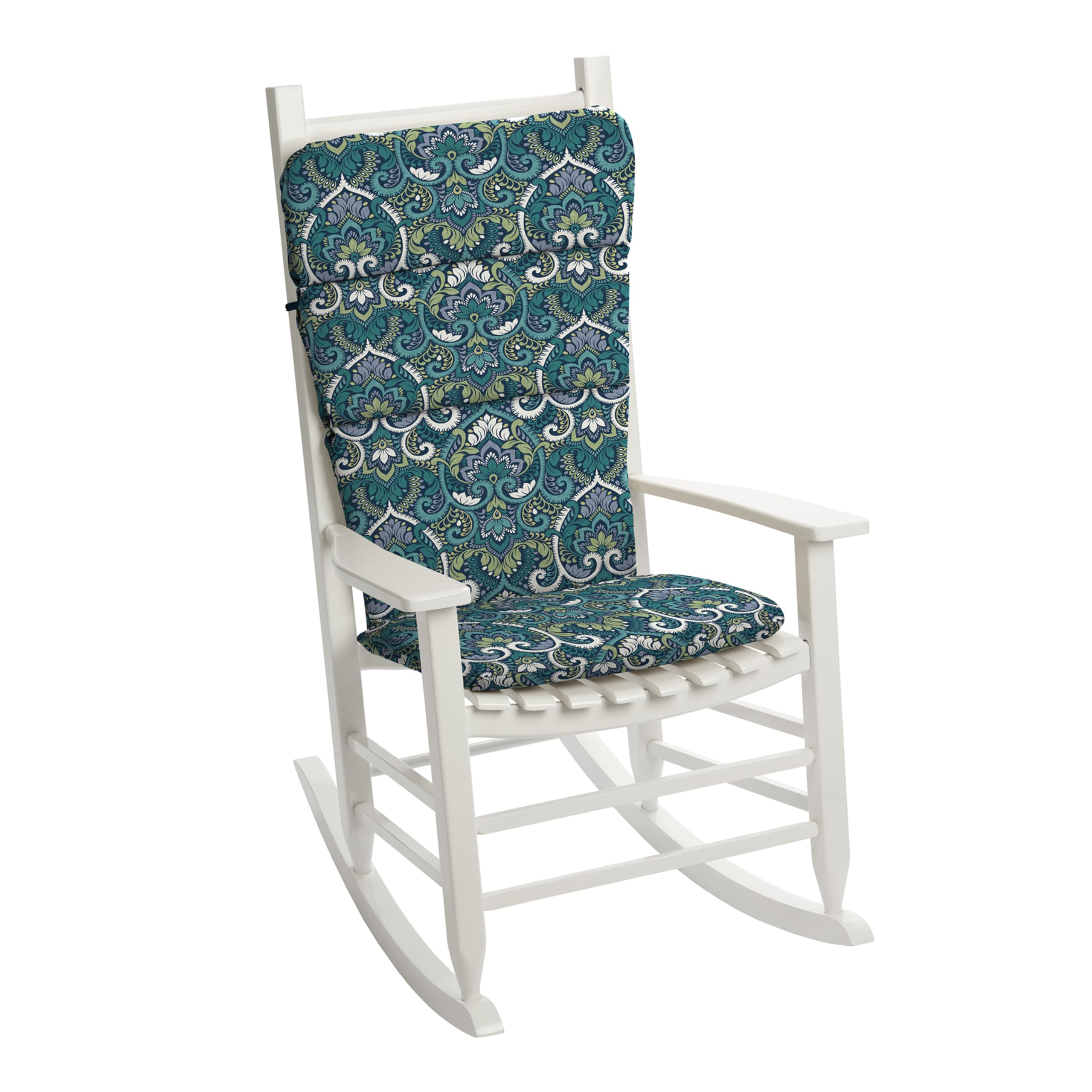 Arden Selections Outdoor Adirondack Or Rocking Chair Cushion, 20 X 17, Rain-Proof, Fade Resistant 20 X 17, Sapphire Aurora Blue