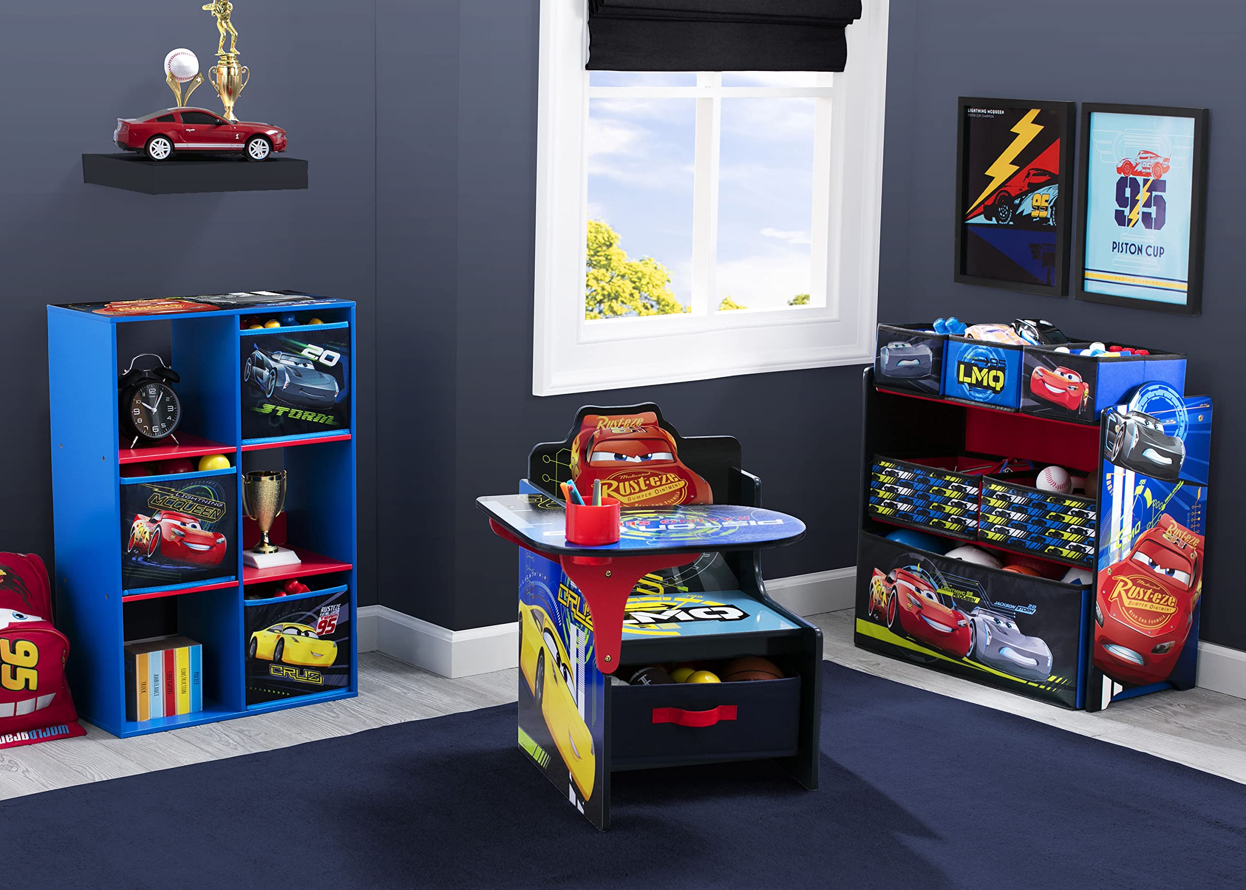 Delta Children Chair Desk with Storage Bin, Plastic, Multi Color, Model TC83546CR, Ideal for Kids
