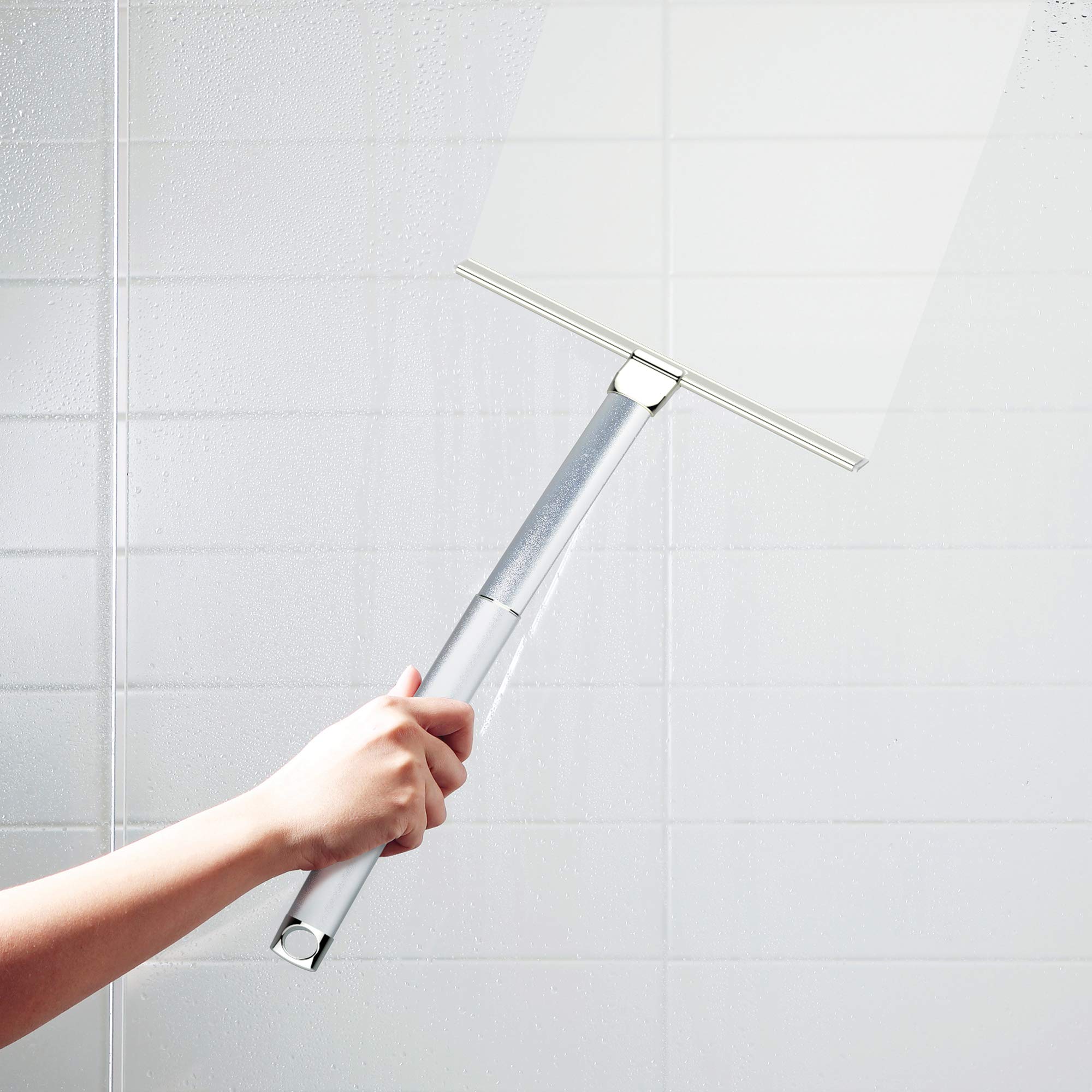 Better Living Products 17900 Extendable Shower Squeegee Aluminum Silver Chrome 18-inch