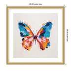 Framed Art Bold Colorful Brush Boho Butterfly by The Creative Bunch Studio