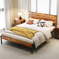 OLIXIS Full Size Bed Frame with Headboard, 800LBS Mattress Foundation with All Sturdy Metal Support, Under Bed Storage, No Box S