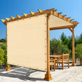 Amagenix 90% Shade Fabric 21'X 22' Wheat Sun Shade Cloth With Brass Grommets For Pergola Replacement Shade Cover Canopy, Heavy D