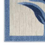 Nourison Aloha Outdoor Blue Grey 2'3' X 12' Area Rug, Easy Cleaning, Non Shedding, Bed Room, Living Room, Dining Room, Deck, Backyard, Patio (2X12)