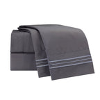 Clara Clark Premier 1800 Collection Full 4Pc Microfiber Bed Linen Set, Charcoal Gray, Deep Pocket Sheets