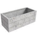 Oasis Series Rectangle Poly Stone Planter in White 15.7 x 13.8   35.8 Long