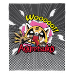 Northwest Aggretsuko Silk Touch Throw Blanket, 50'' x 60'', Wooo!