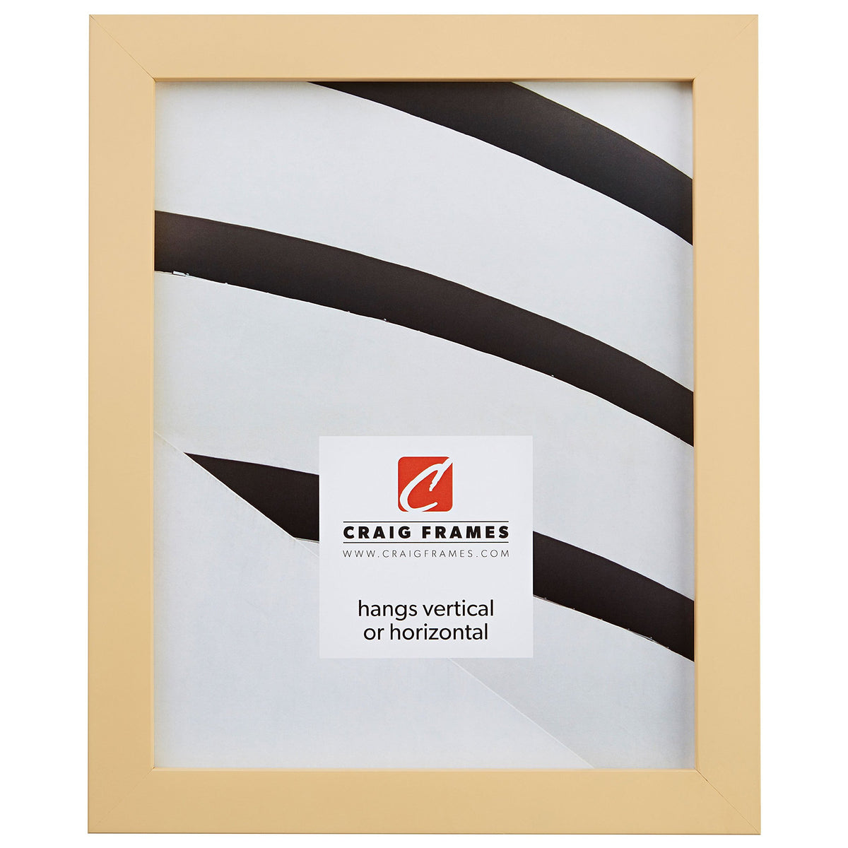 Craig Frames Confetti, Modern Light Yellow Picture Frame, 12 x 12 Inch