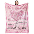 Gevuto 10 Year Old Girl Birthday Gifts Blankets,Best Gifts For 10 Year Old Girls Throw 50'X40', 10Th Birthday Decorations For
