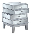 Convenience Concepts Gold Coast J Daniels End Table, Silver/Mirror
