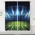 Meshelly Sports American Football Stadium Arena Curtains 42W X 63H Inch Rod Pocket Field Night Spotlights Boys Kids Men Gaming A