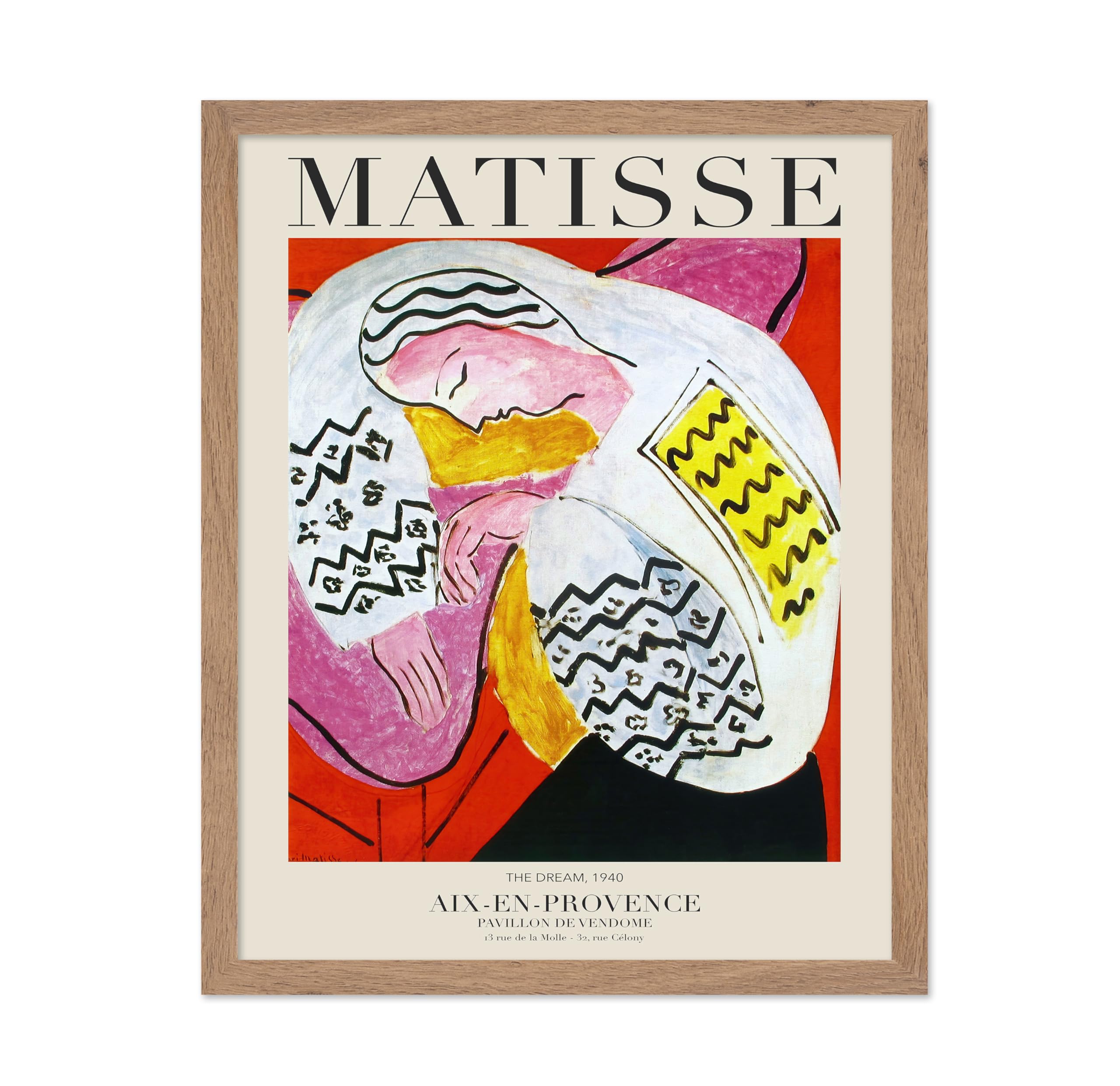 Poster Master Vintage Henri Matisse Poster - Retro The Dream Painting Print - Expressionism Art - Gift for Her, Woman - Vibrant 