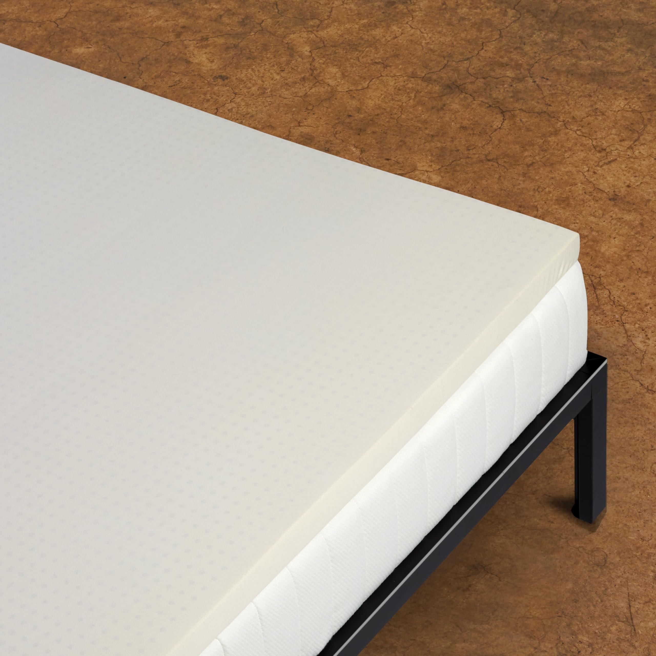 Pure Green Natural Latex Mattress Topper W/Jersey Cover - Soft - 3 Inch - King Size (Gots Certified Organic)