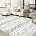 Nakagishi Green Rug Living Room 5x8: Washable Boho Large Neutral Farmhouse Soft Area Rugs Modern Stain Resistant Moroccan Indoor