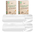 California Design Den 2-Pack 100% Organic Cotton Fitted Sheets Queen Size Percale Only, Gots Certified Soft, Crisp & Cooling, Lightweight, Snug-Fit, 2X Queen Deep Pocket Fitted Sheet Only - White