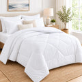 Sky Beddings 200 Gsm Microfiber Comforter For Single Bed, 90X106, White