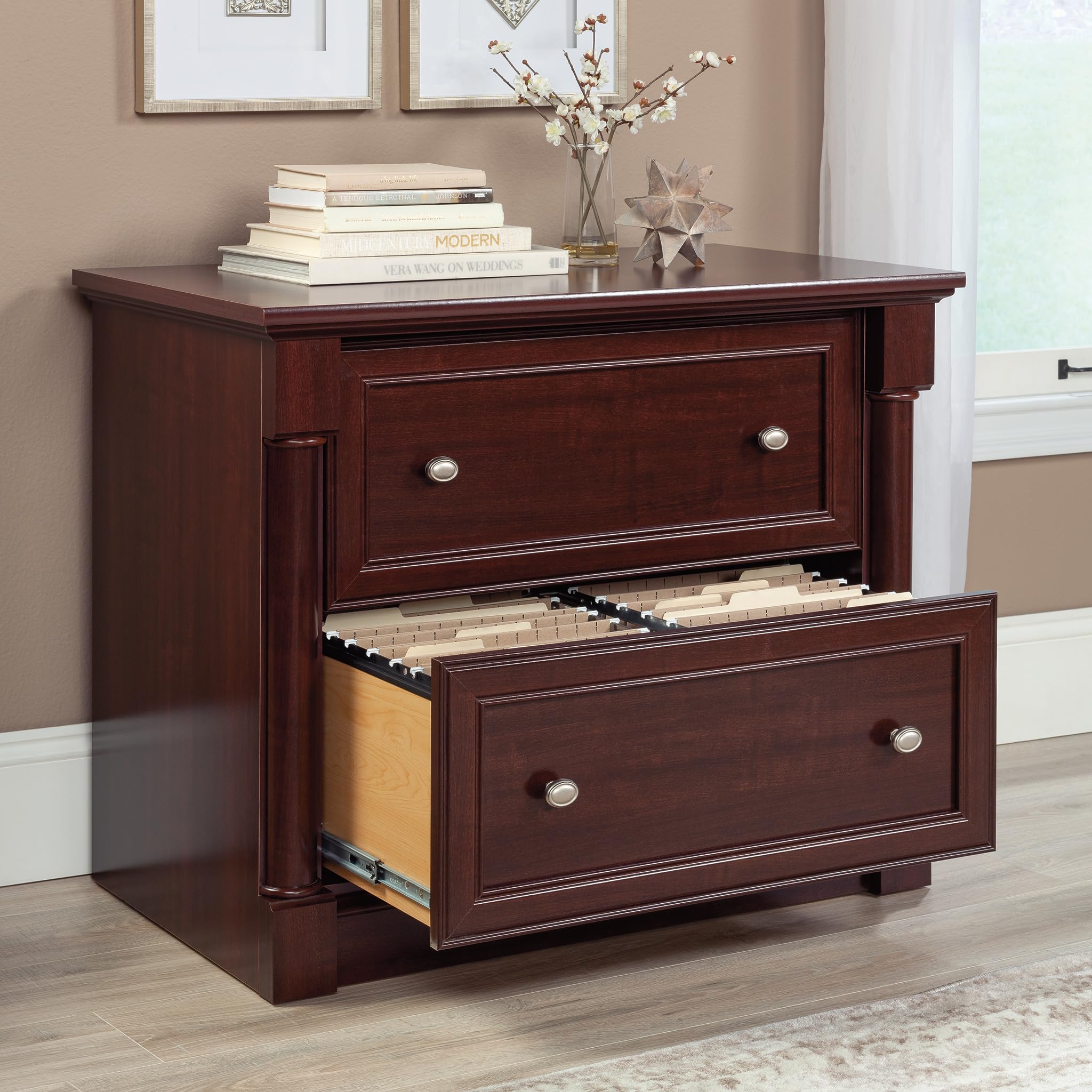 Sauder Palladia Lateral File, L: 36.81' X W: 22.01' X H: 29.62', Select Cherry