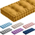 Threehoney Bench Cushions For Indoor Furniture 42X16 In Velvet Kitchen Dining Piano Window Seat Cushion, Tufted Patio Porch Swin