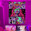 Yeoiat Cute Tapestry Anime Tapestry Abstract Tapestries Aesthetic Tapestry Wall Hanging for Bedroom Dorm Living Room (Pink, 36.0