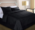 Black Twin 240 Thread Count Cottonloft Colors Cotton Comforter