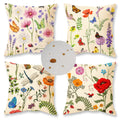 Onway Outdoor Waterproof Spring Summer Pillow Covers 18X18 Inch Set Of 4 Floral Farmhouse Throw Pillows Decorative Cushion Cases
