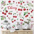 Epakh 41 Pieces Lemon Wall Stickers Apple Cherry Strawberry Fruit Stickers Peel and Stick Wall Decor for Kitchen Cabinet Window 