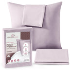 Circles Home, 100% Cotton Zippered Pillow Case (4, Lavender, 24X24)