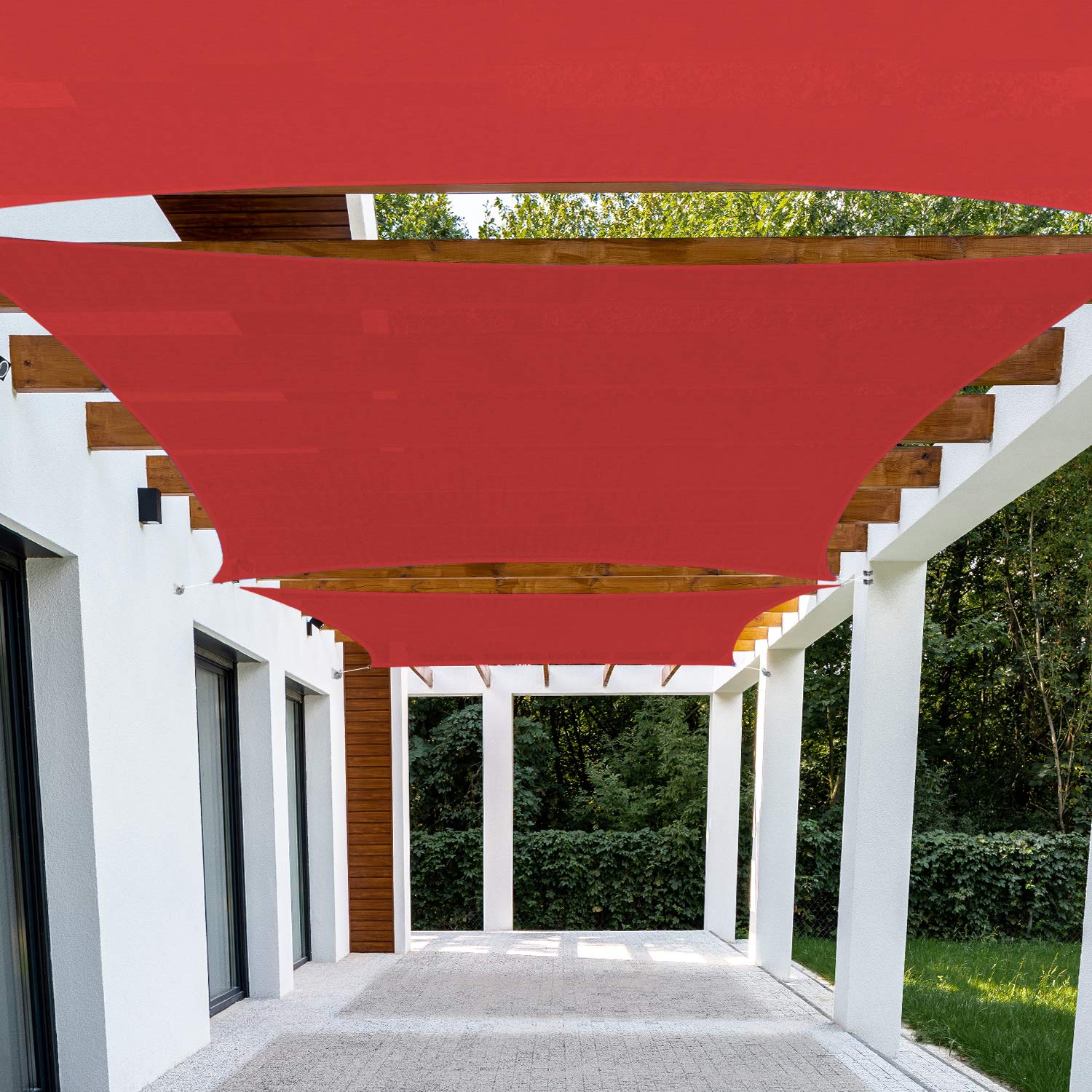 Patio Paradise 17' X 20' Sun Shade Sail Rectangle Canopy Patio Cover Sunlight Block Awning Heavy Duty Commercial Grade For Backy