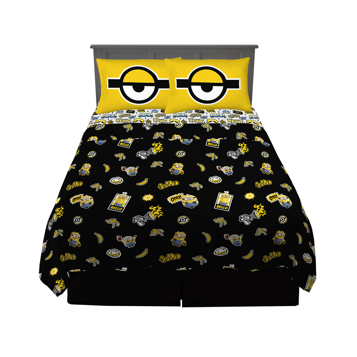 Franco Kids Bedding Super Soft Microfiber Sheet Set, Full, Minions The Rise Of Gru