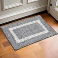 Status Contract Microfiber Soft and Super Absorbent Door Mat/Bath Mat (15 x 23 Inch) (1, Grey)