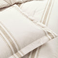 Lush Decor Farmhouse Stripe Reversible Cotton Comforter Set , 2 Piece Set, Twin Xl, Neutral - Twin Bedding Set - Dorm Decor - St