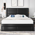 Yaheetech Full Bed Frame with Upholstered Platform Bed/Easy Assemble /3 Storage Drawers/Solid Wood Slat Support/No Box Spring Ne
