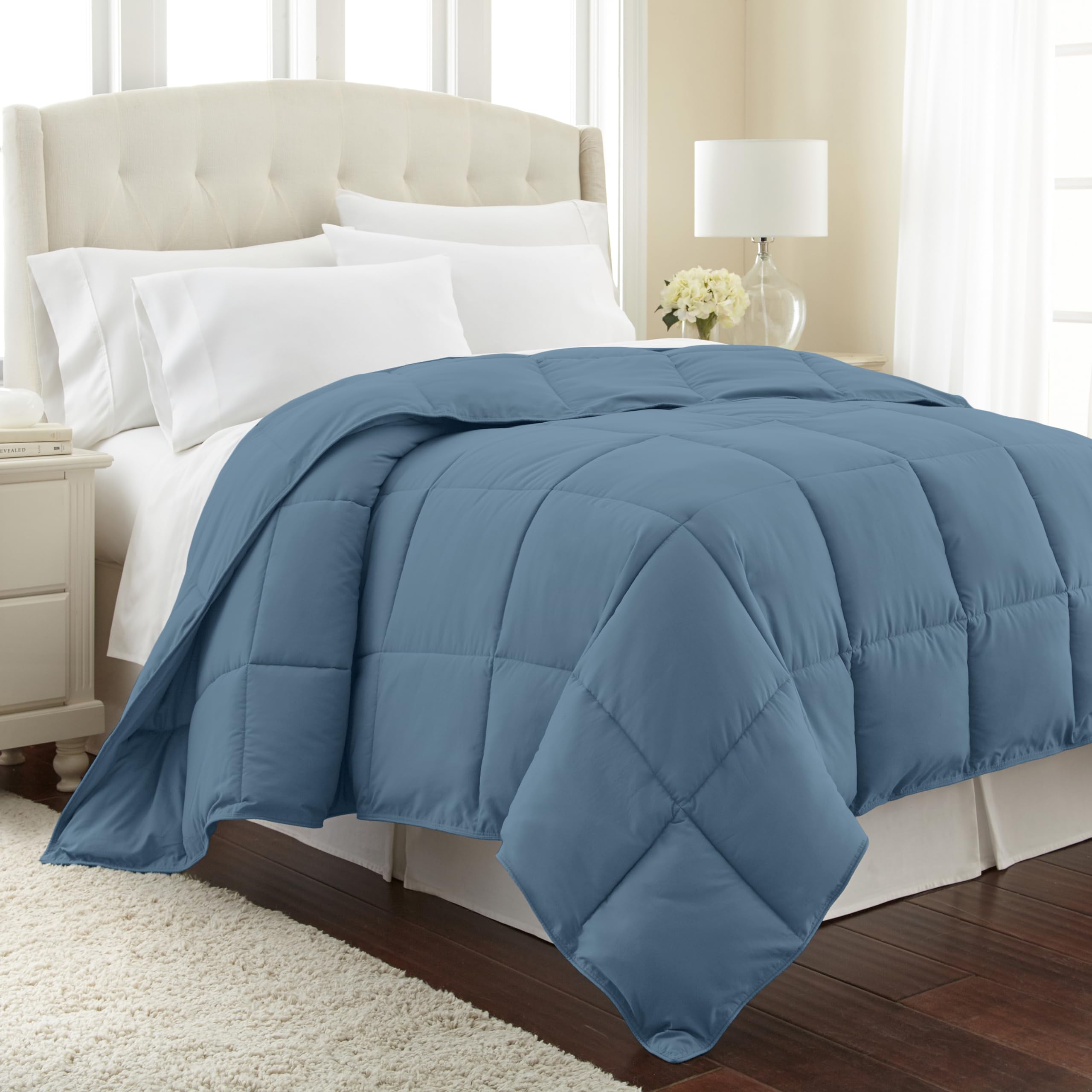 Southshore Fine Living, Inc. Vilano Springs Premium Quality Over-Sized All-Season Down-Alternative Comforter, Coronet Blue, King