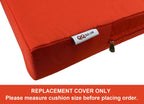 Qqbed 2 Pack Outdoor Patio Chair Pillow Seat Water-Resistant Cushion Covers In Tango Color 20'X18'X4' - Replacement Covers On