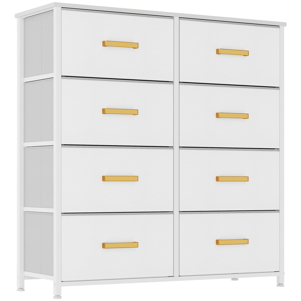 YITAHOME Fabric Dresser for Bedroom, Tall Storage Tower with 8 Drawers, Black Dresser & Chest of Drawers, Storage Drawer Organiz