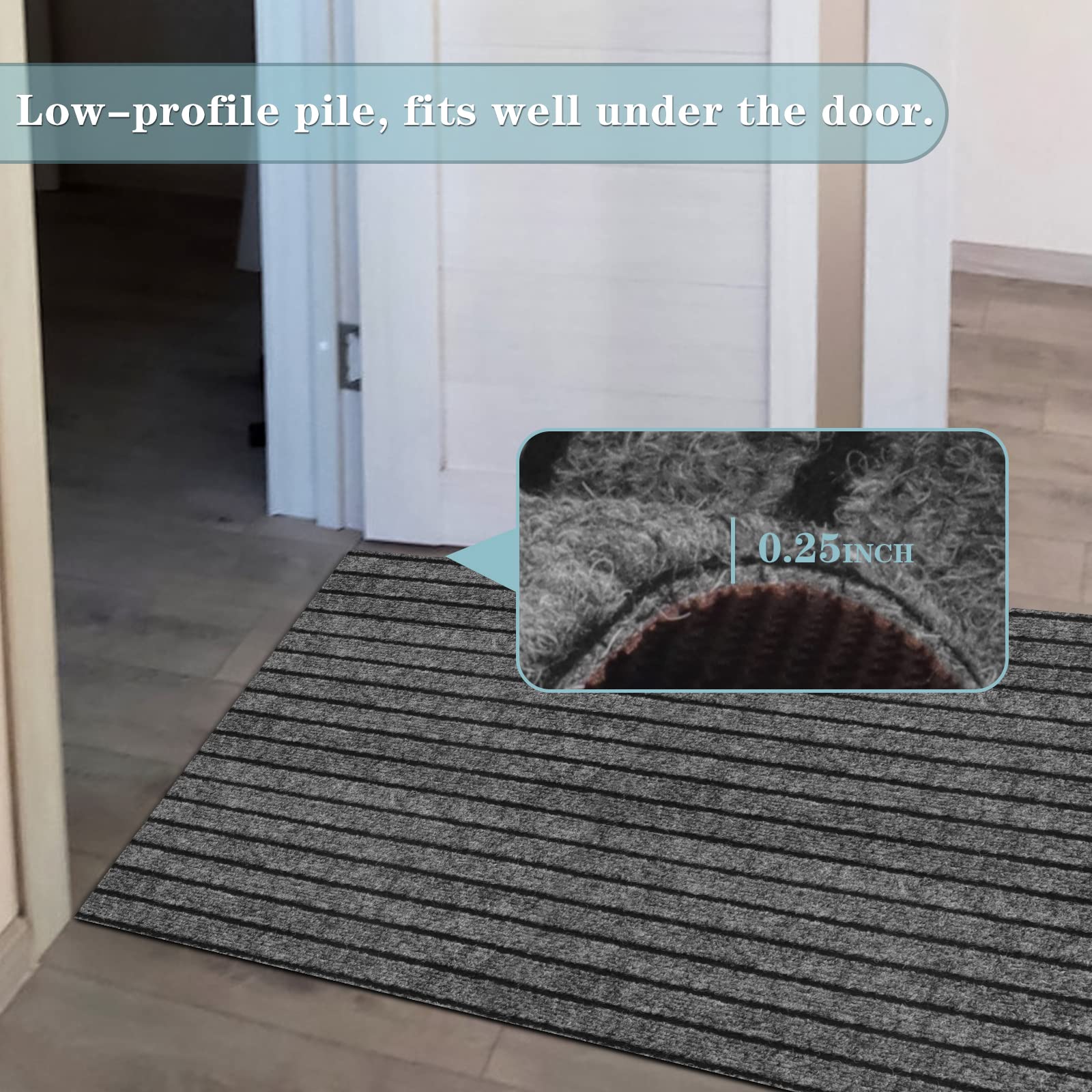 Runner Rug 2Ft X 9Ft, Ayoha 2'-82' Utility Carpet Runner For Entryway Hallway Aisles Balcony Garages, Area Rugs With Non-Slip Ru
