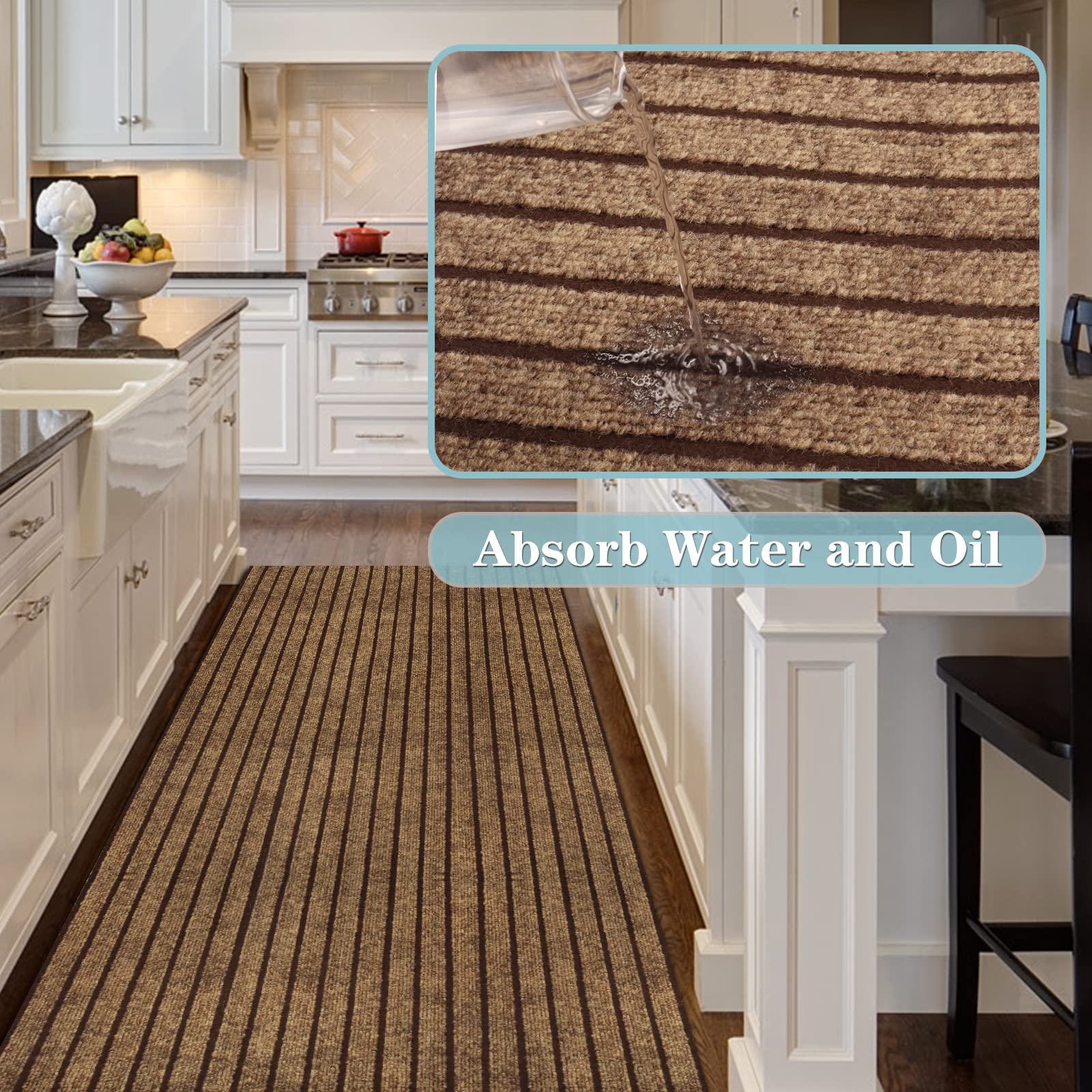Runner Rug 3Ft X 10Ft, Ayoha 2'-82' Utility Carpet Runner For Entryway Hallway Aisles Balcony Garages, Area Rugs With Non-Slip R