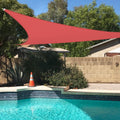 Tang 14'X24'X28' Sun Shade Sail Right Triangle Permeable Canopy Uv Block Shade Cloth Heavy Duty Fabric For Patio Outdoor Backyar