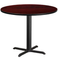 Flash Furniture 42'' Round Mahogany Laminate Table Top with 33'' x 33'' Table Height Base